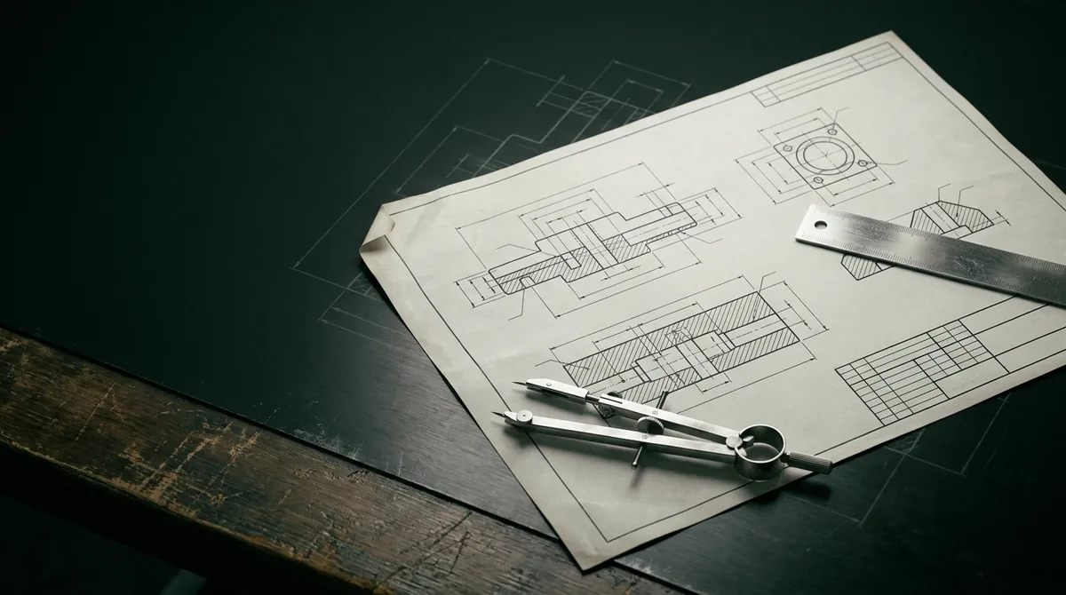 Production mechanical drawing with GD&T